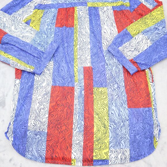 Old Pueblo Traders Shirt Womens M Multicolor Quarter Sleeve Blouse Button Collar - Picture 15 of 16